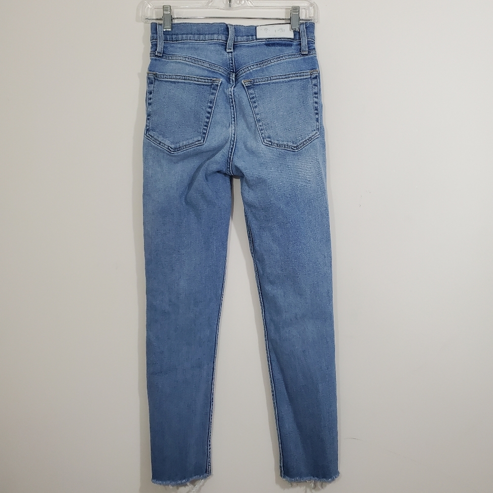 Re/Done Jeans 90's High Rise Ankle Crop Retro Boho Casual Denim Size 26 - Picture 7 of 12